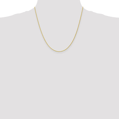 2 Inch 10K Yellow Gold 1.2mm Parisian Wheat Chain Necklace
