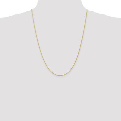 24 Inch 10K Yellow Gold 1.2mm Parisian Wheat Chain Necklace