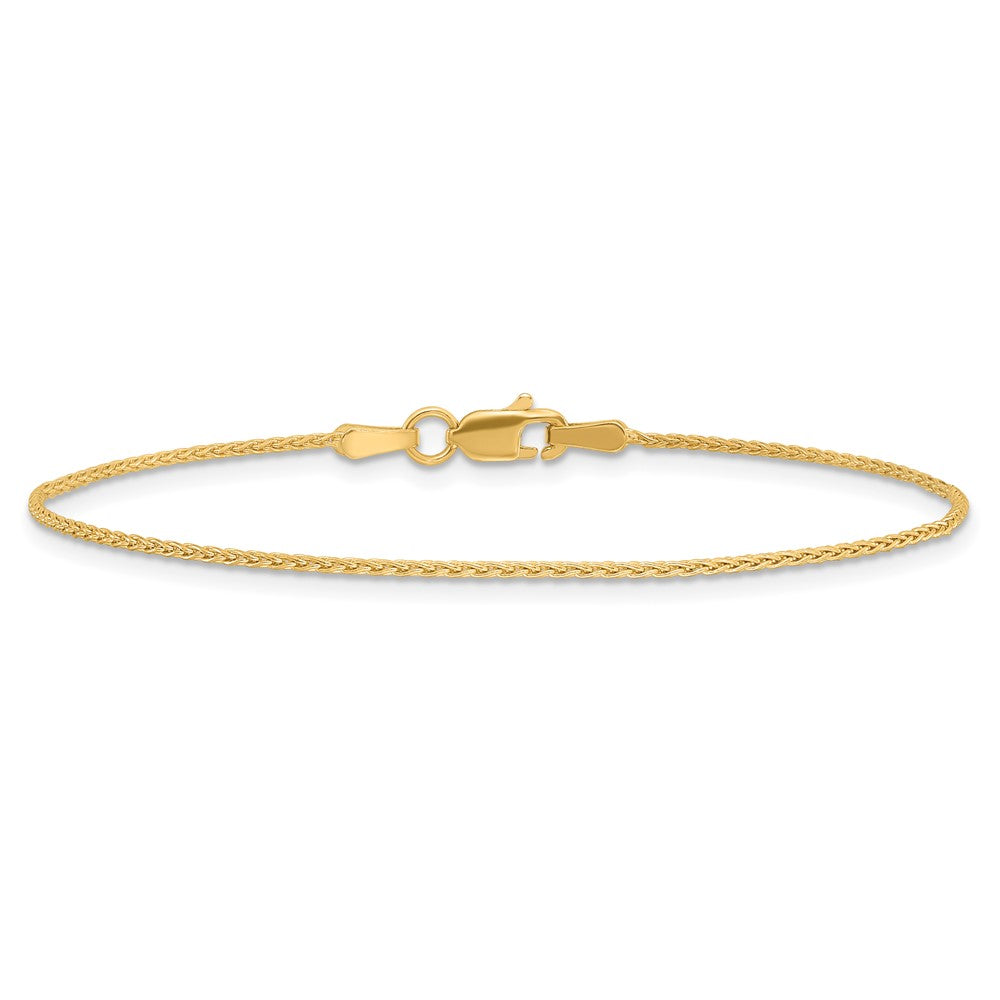 10K Yellow Gold 1.2mm Parisian Wheat Chain Anklet