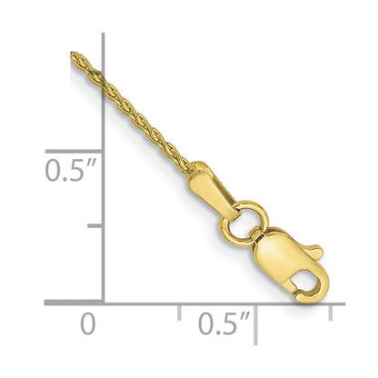 10K Yellow Gold 1.2mm Parisian Wheat Chain Anklet