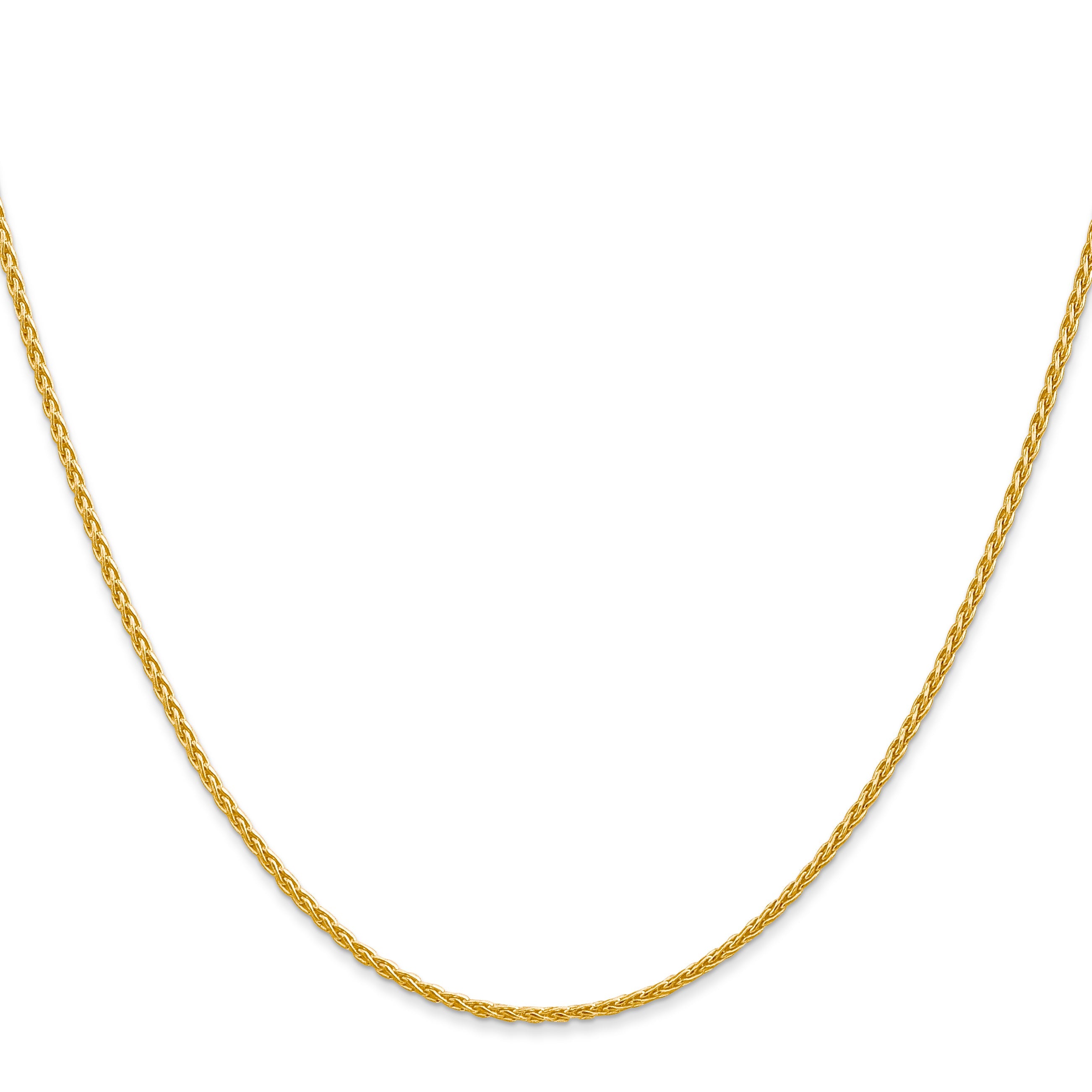10K Yellow Gold 1.5mm Parisian Wheat Chain Necklace