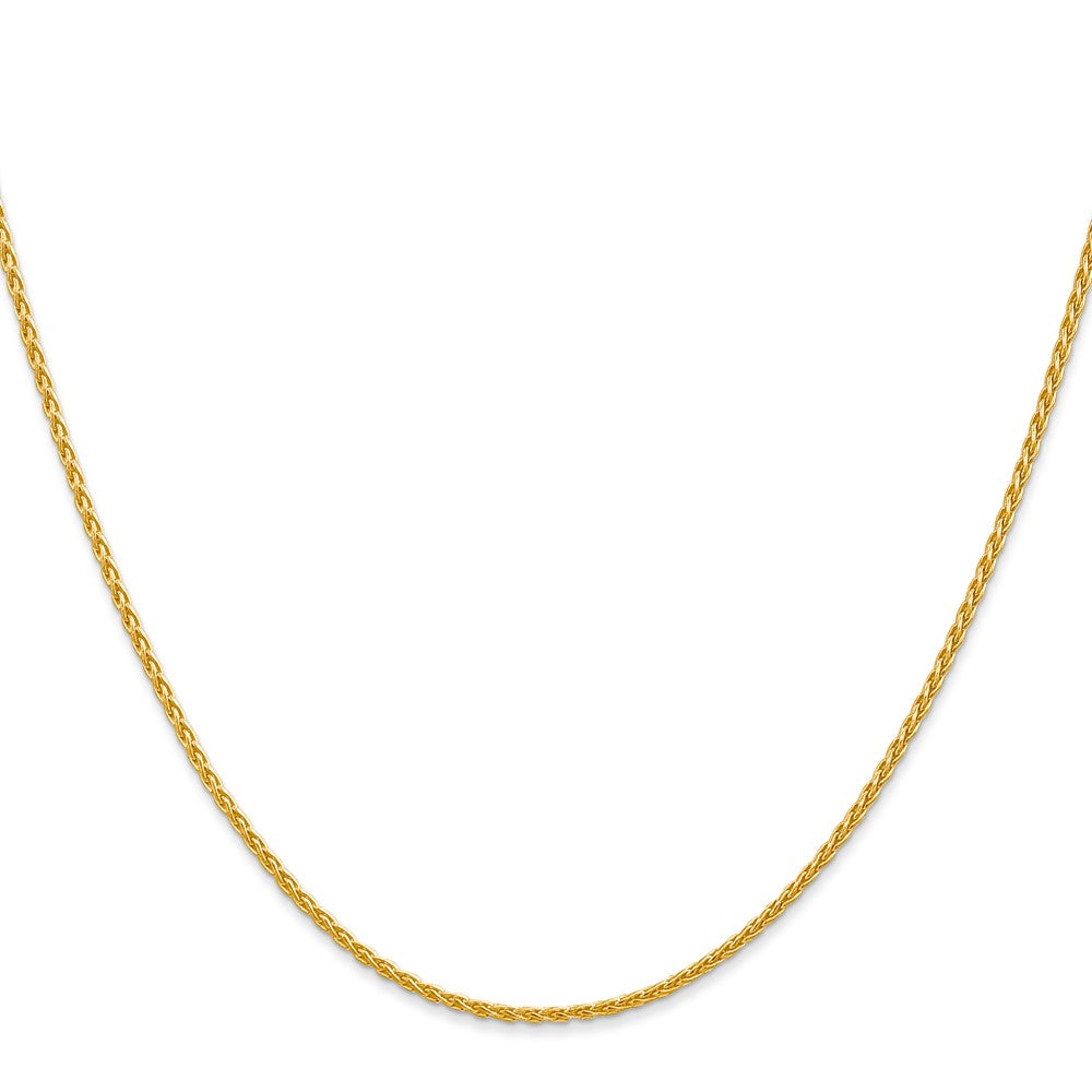18 Inch 10K Yellow Gold 1.5mm Parisian Wheat Chain Necklace