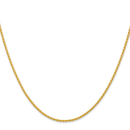 18 Inch 10K Yellow Gold 1.5mm Parisian Wheat Chain Necklace
