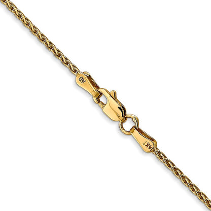 18 Inch 10K Yellow Gold 1.5mm Parisian Wheat Chain Necklace