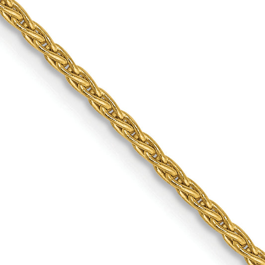 2 Inch 10K Yellow Gold 1.5mm Parisian Wheat Chain Necklace
