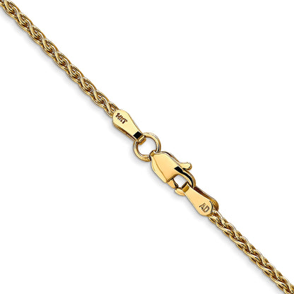 2 Inch 10K Yellow Gold 1.75mm Parisian Wheat Chain Necklace