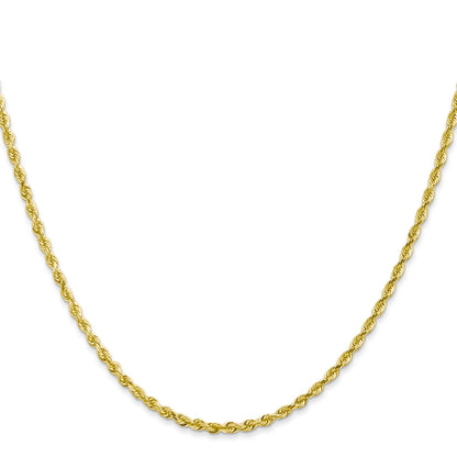10K Yellow Gold 2.25mm D/C Quadruple Rope Chain Necklace