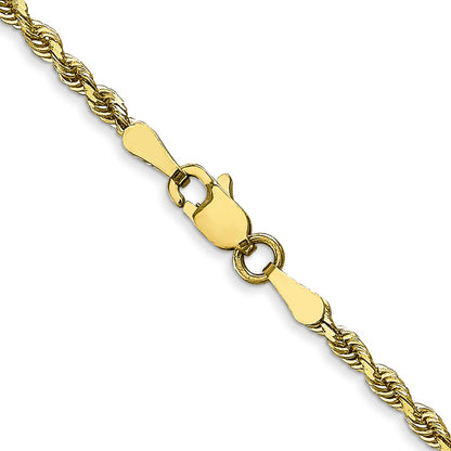 10K Yellow Gold 2.25mm D/C Quadruple Rope Chain Necklace