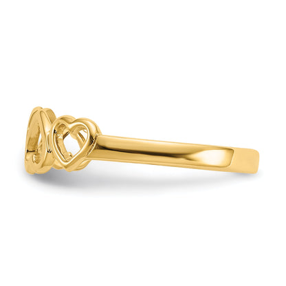 10K Yellow Gold 10K Heart Ring