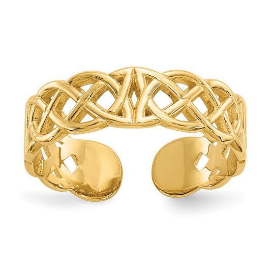 10K Yellow Gold 10K Celtic Toe Ring