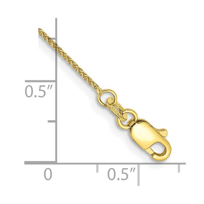 10K Yellow Gold .85mm Spiga Chain Anklet