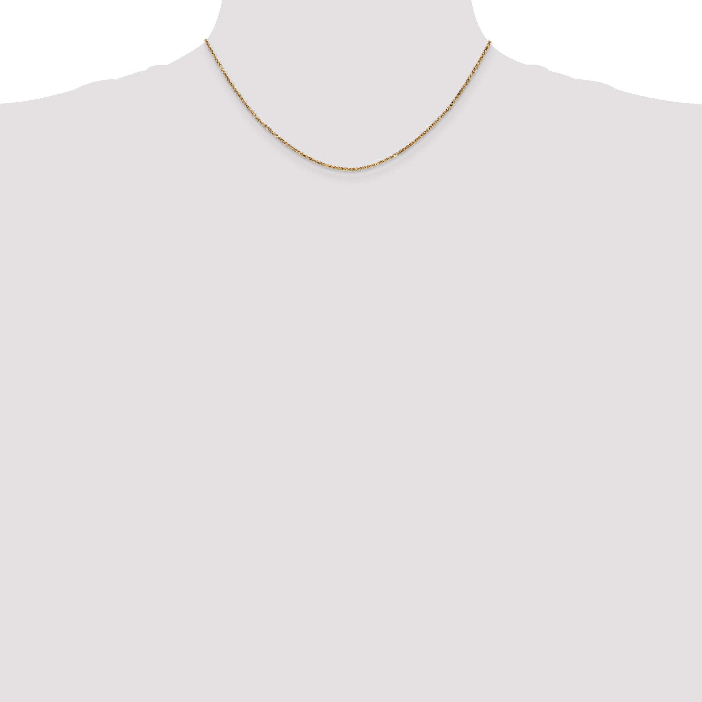 10K Yellow Gold 1.25mm Spiga Chain Necklace