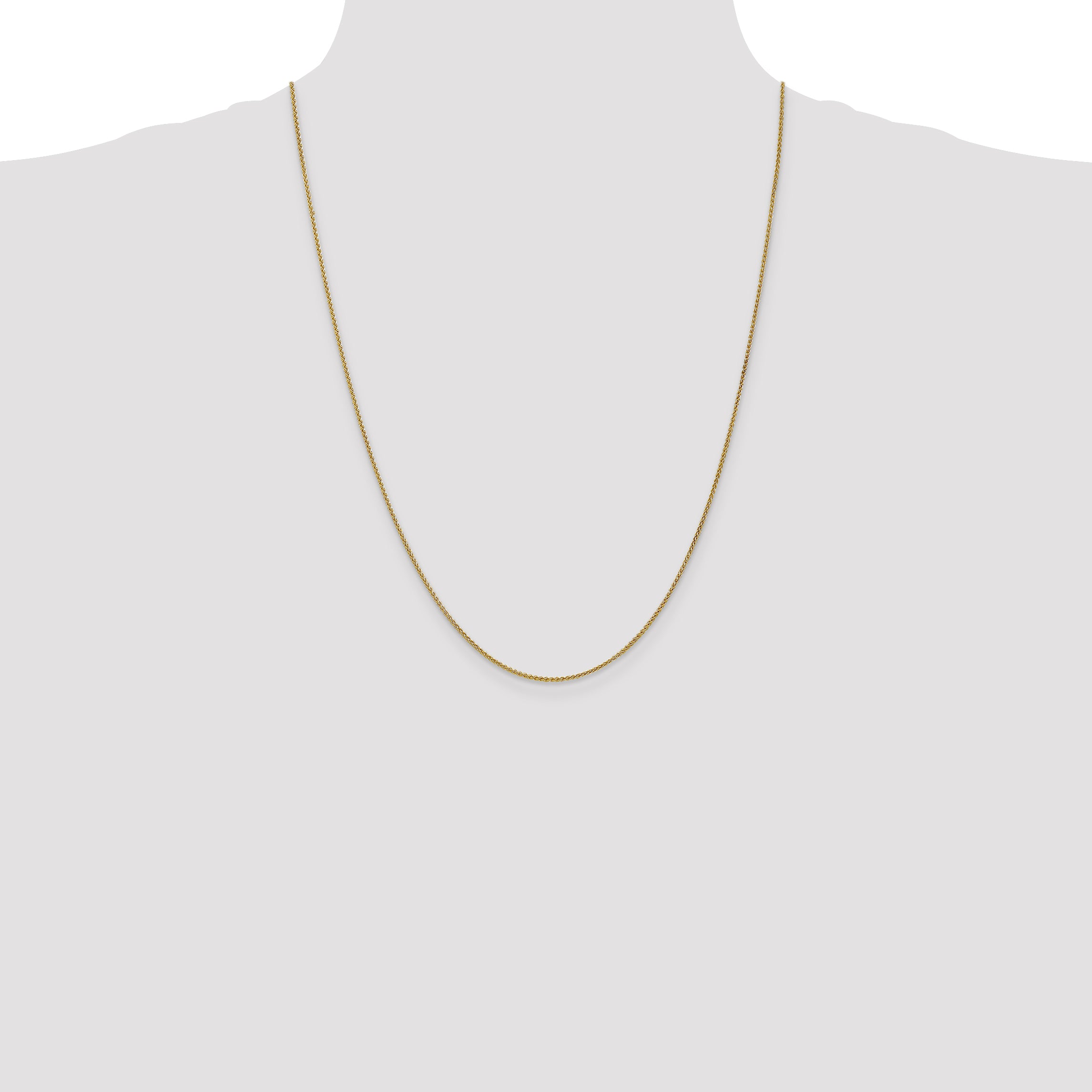 10K Yellow Gold 1.25mm Spiga Chain Necklace