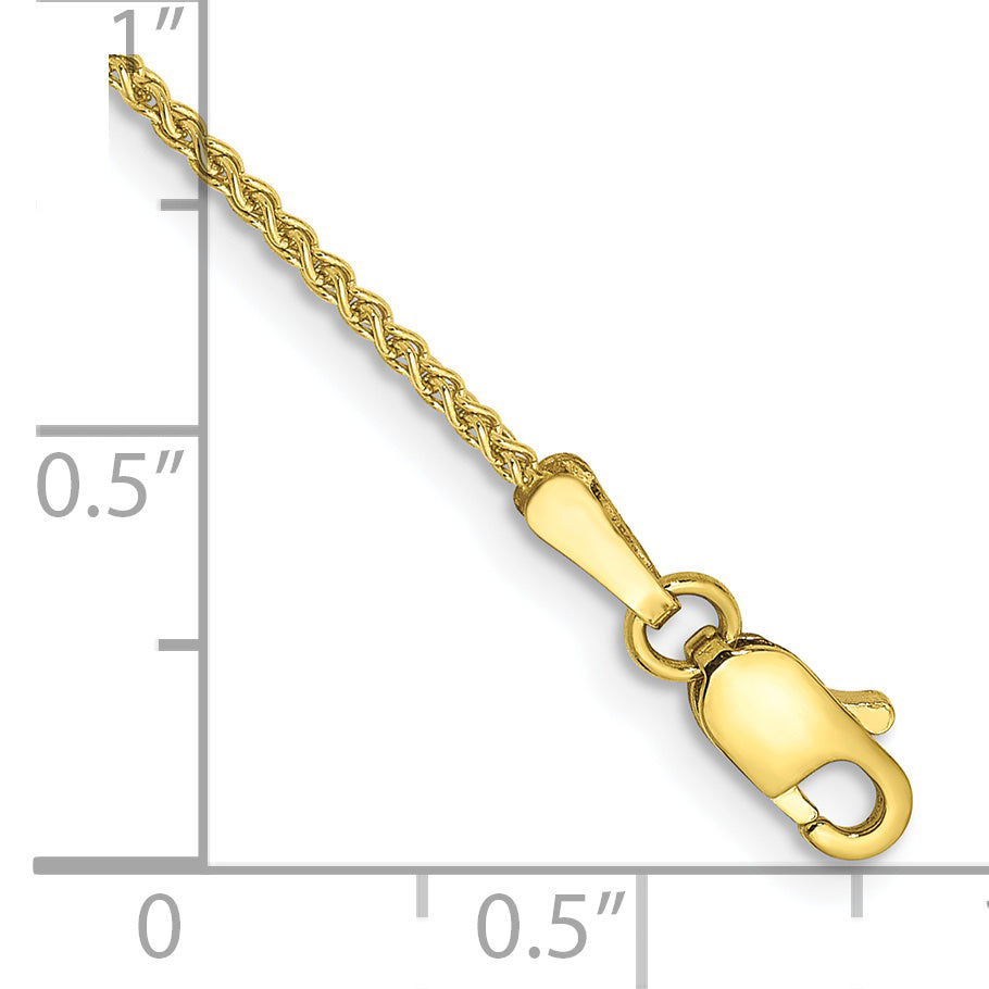 10K Yellow Gold 1.25mm Spiga Chain Anklet