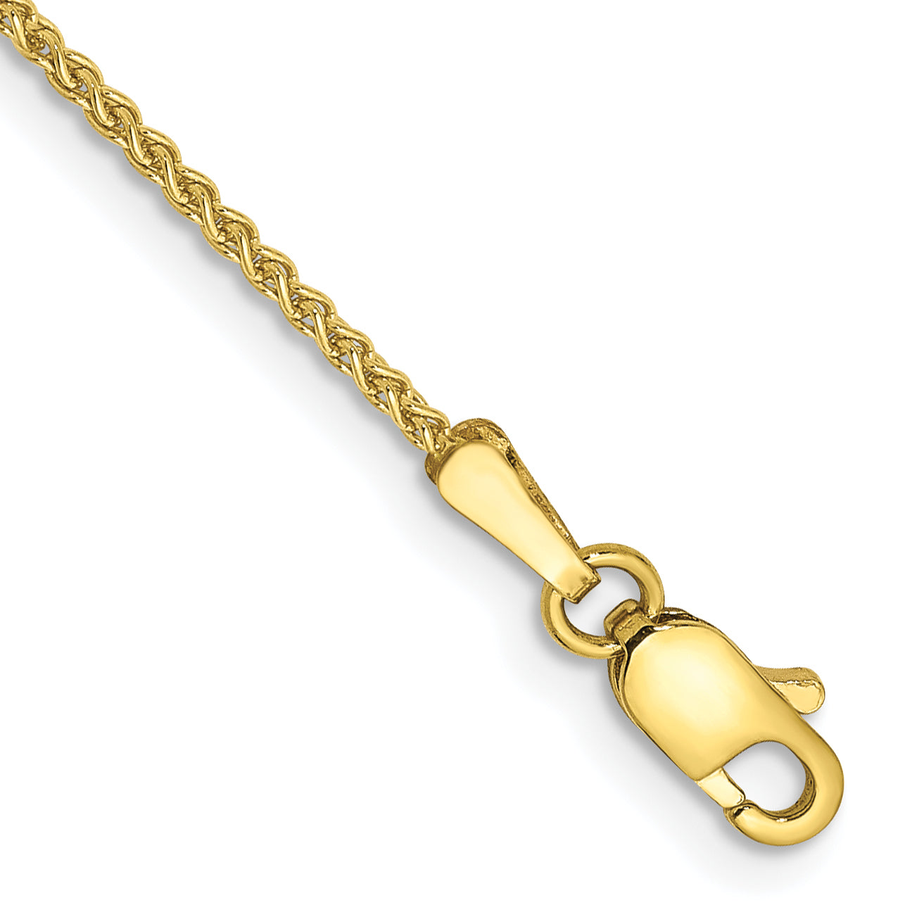 10K Yellow Gold 1.25mm Spiga Chain Anklet