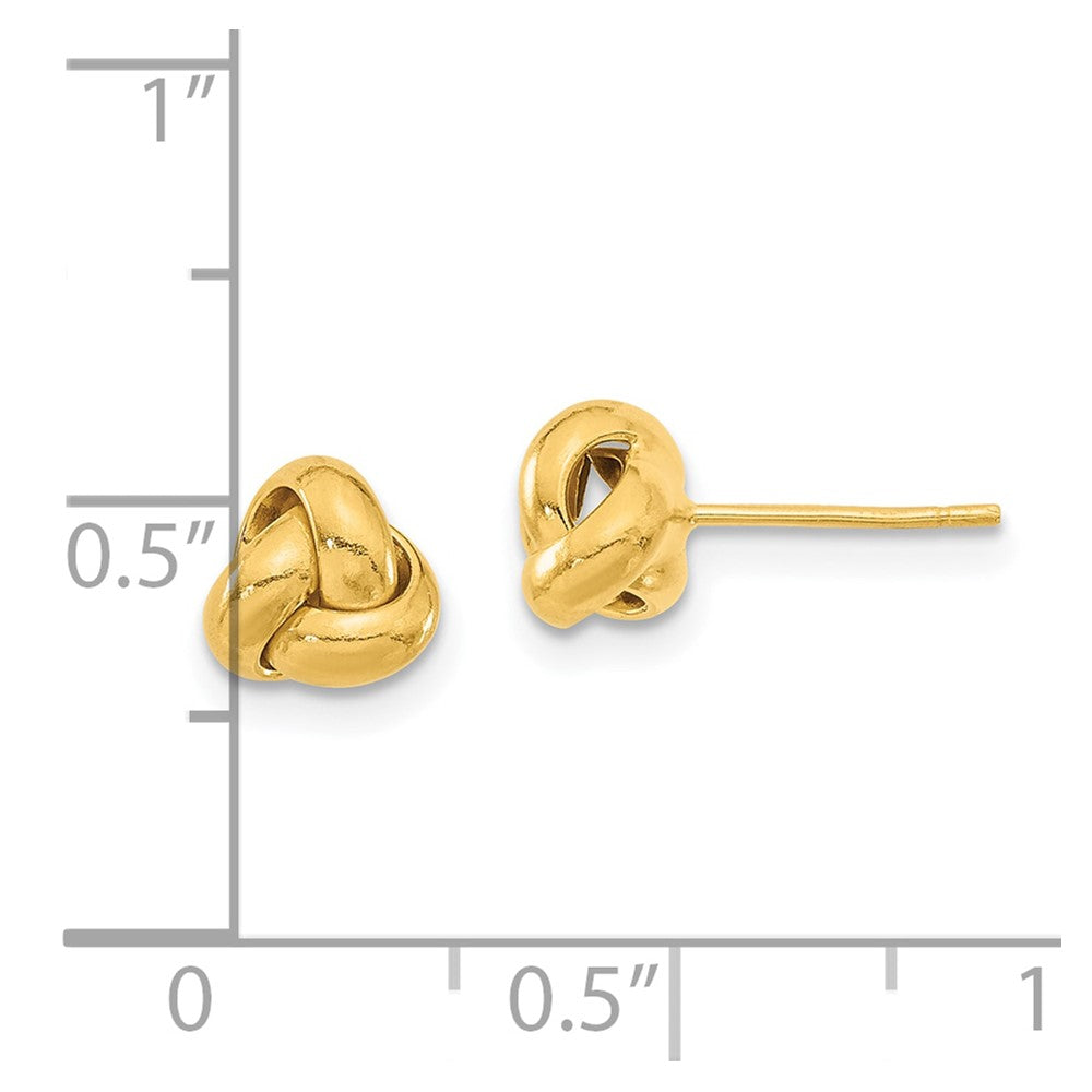 10K Yellow Gold Polished Love Knot Post Earrings