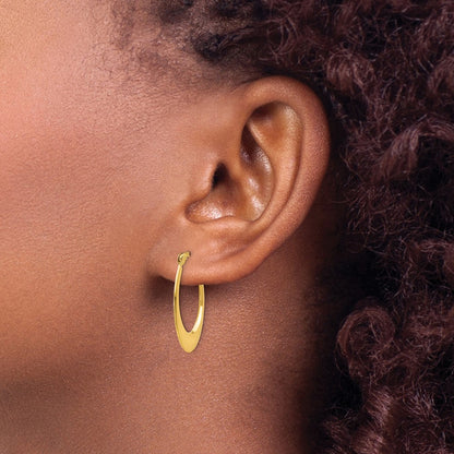 10K Yellow Gold 10K Polished Hoop Earrings