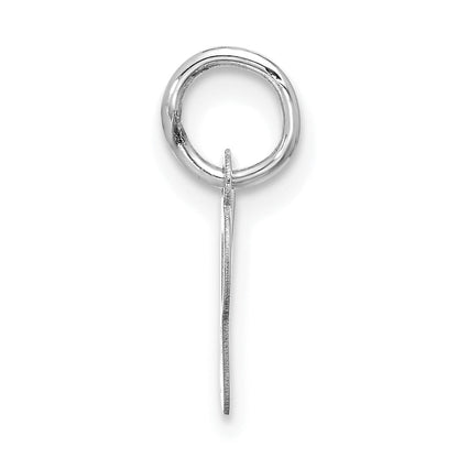 10K White Gold 10Kw Small Script Initial U Charm