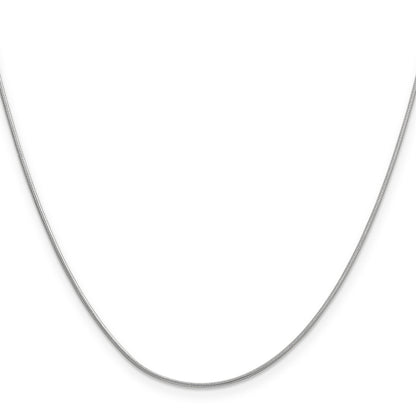 16 Inch 10K Wg .9mm Round Snake Chain Necklace