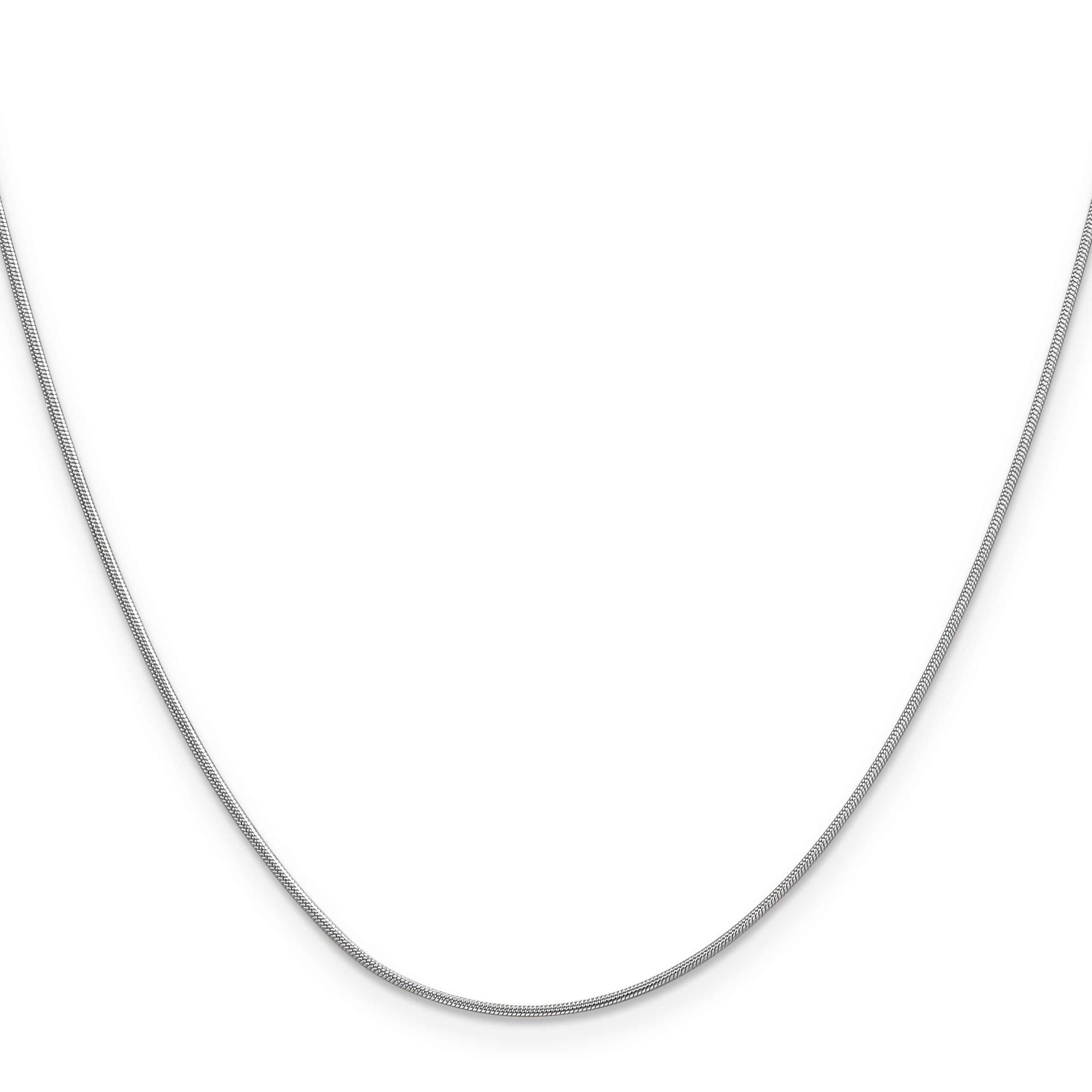 20 Inch 10K Wg .9mm Round Snake Chain Necklace