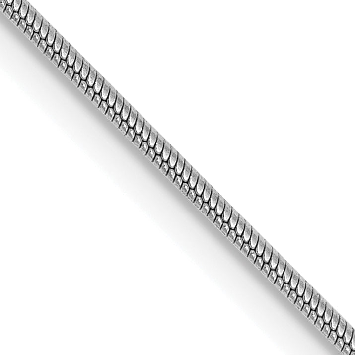 20 Inch 10K Wg .9mm Round Snake Chain Necklace