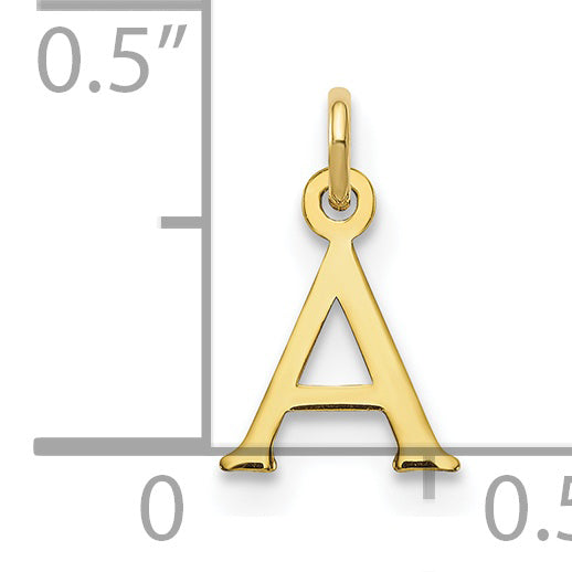 10K Yellow Gold 10Ky Cutout Letter A Initial Charm