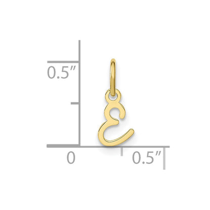 10K Yellow Gold 10Ky Upper Case Letter E Initial Charm