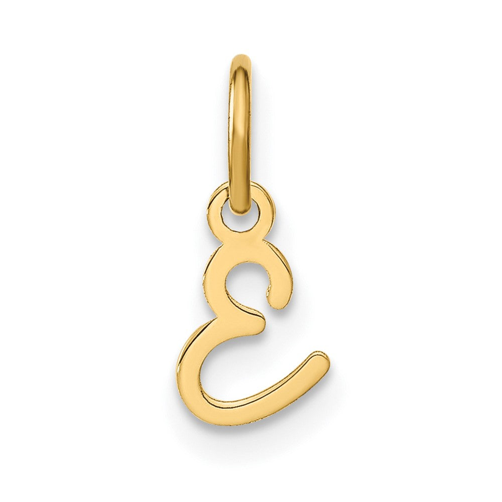 10K Yellow Gold 10Ky Upper Case Letter E Initial Charm