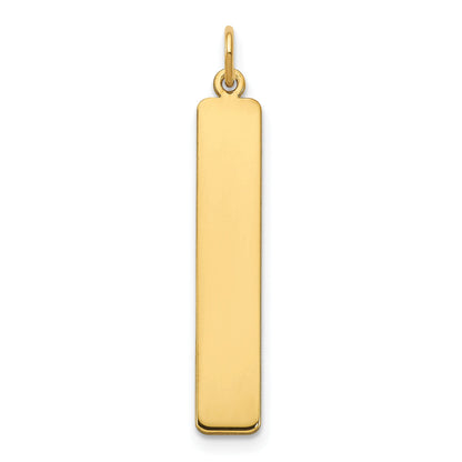 10k Yellow Gold 10k Yellow Gold Large Blank Bar Charm