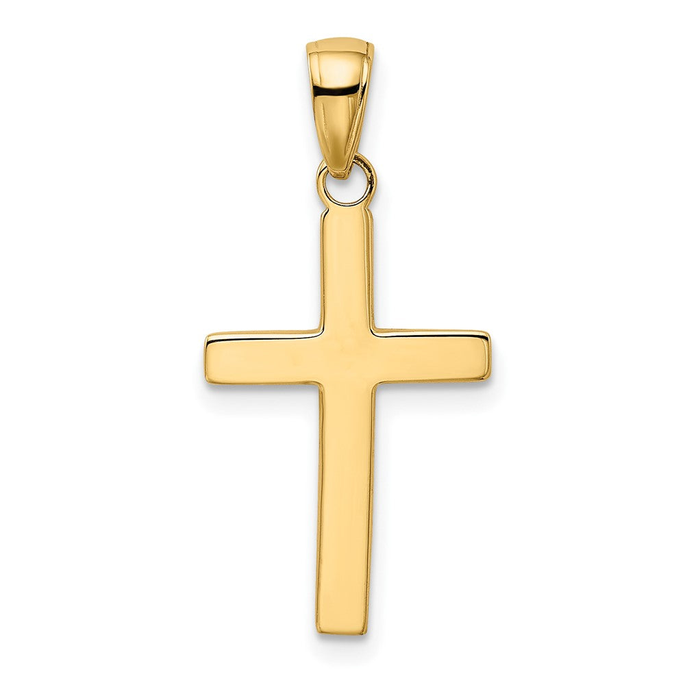 10K Yellow Gold Polished Cross Pendant
