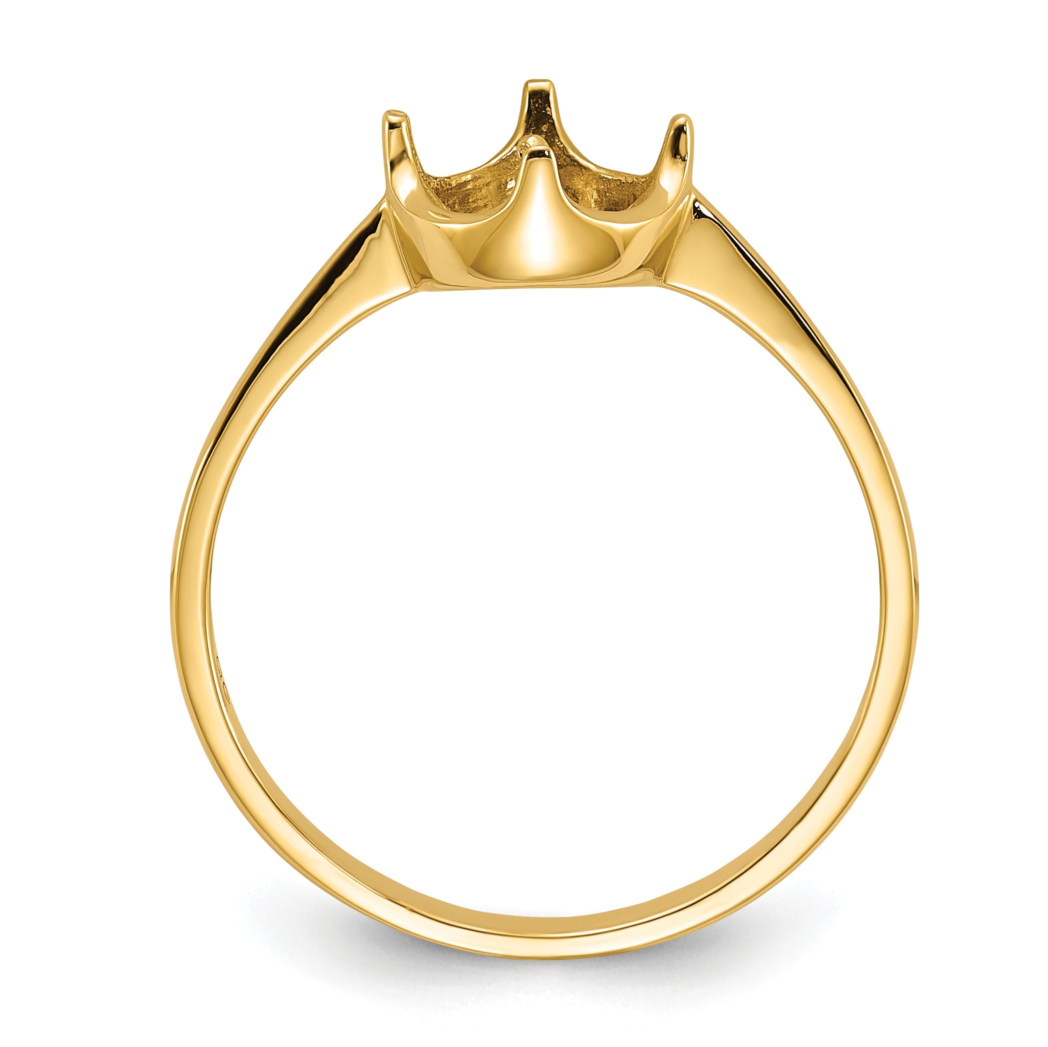 10K Yellow Gold 10K Polished Pearl Ring Mounting