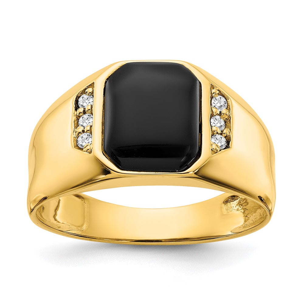 10K Yellow Gold 10K Men'S Band Mounting