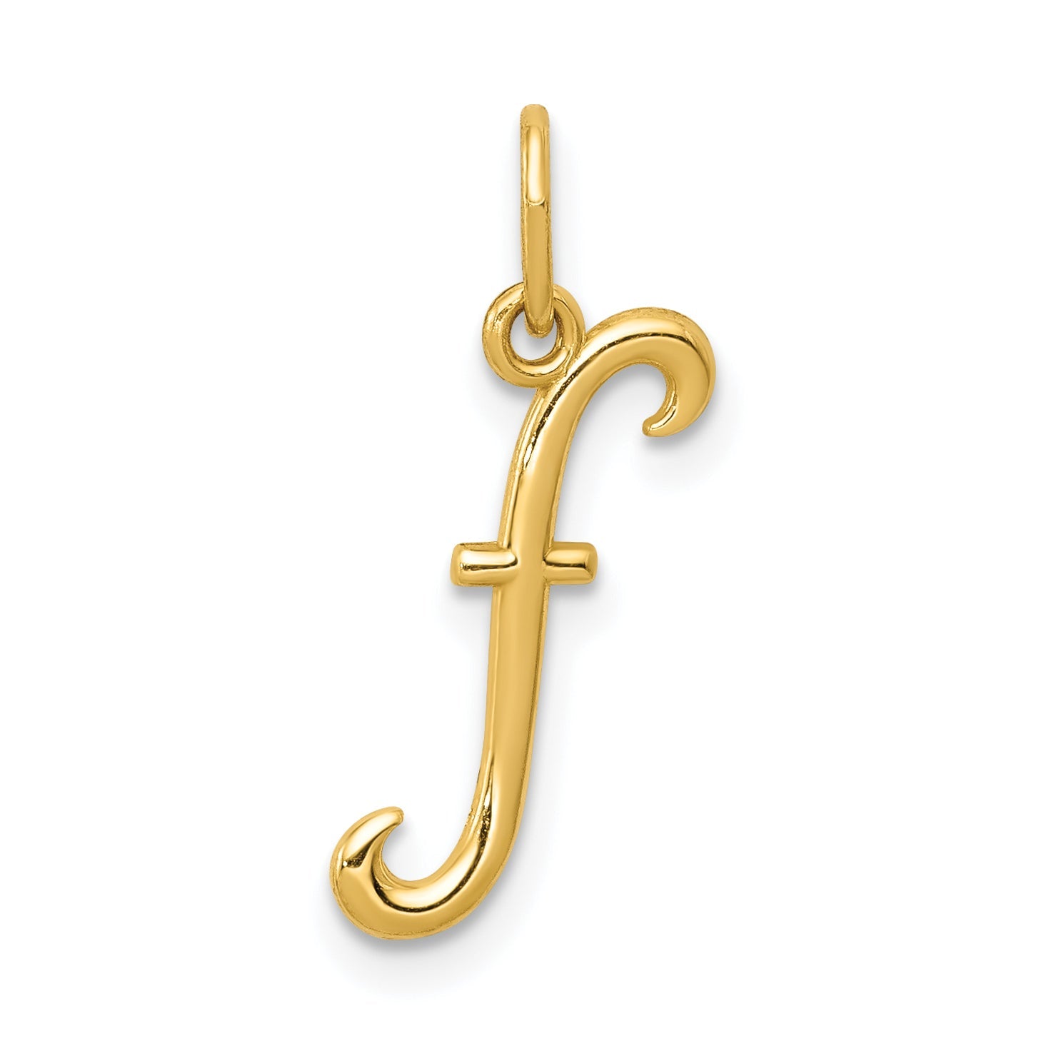 10K Yellow Gold Letter R Initial Charm