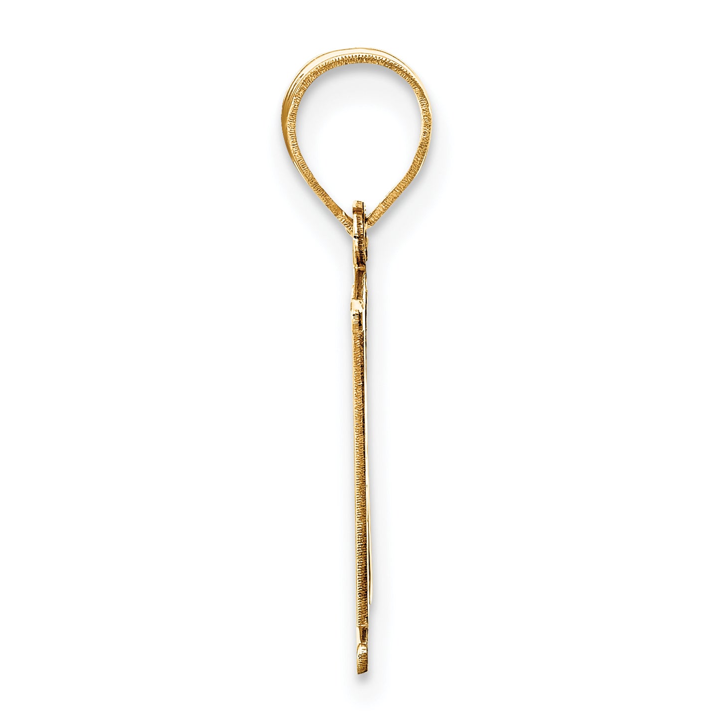 10K Yellow Gold 10K Polished Etched Letter K Initial Pendant