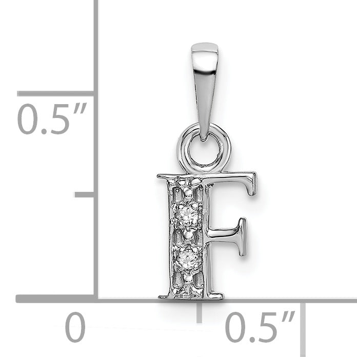 10K White Gold 10Kw Initial F Charm