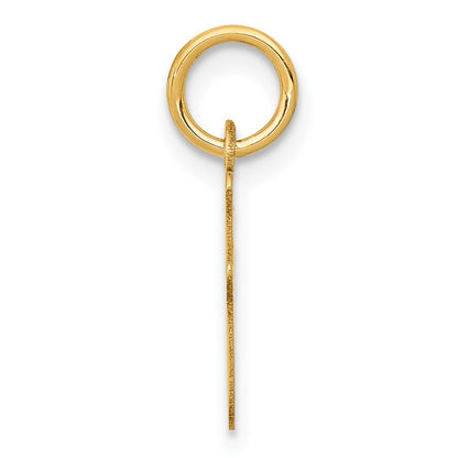 10K Yellow Gold Small Script Initial I Charm