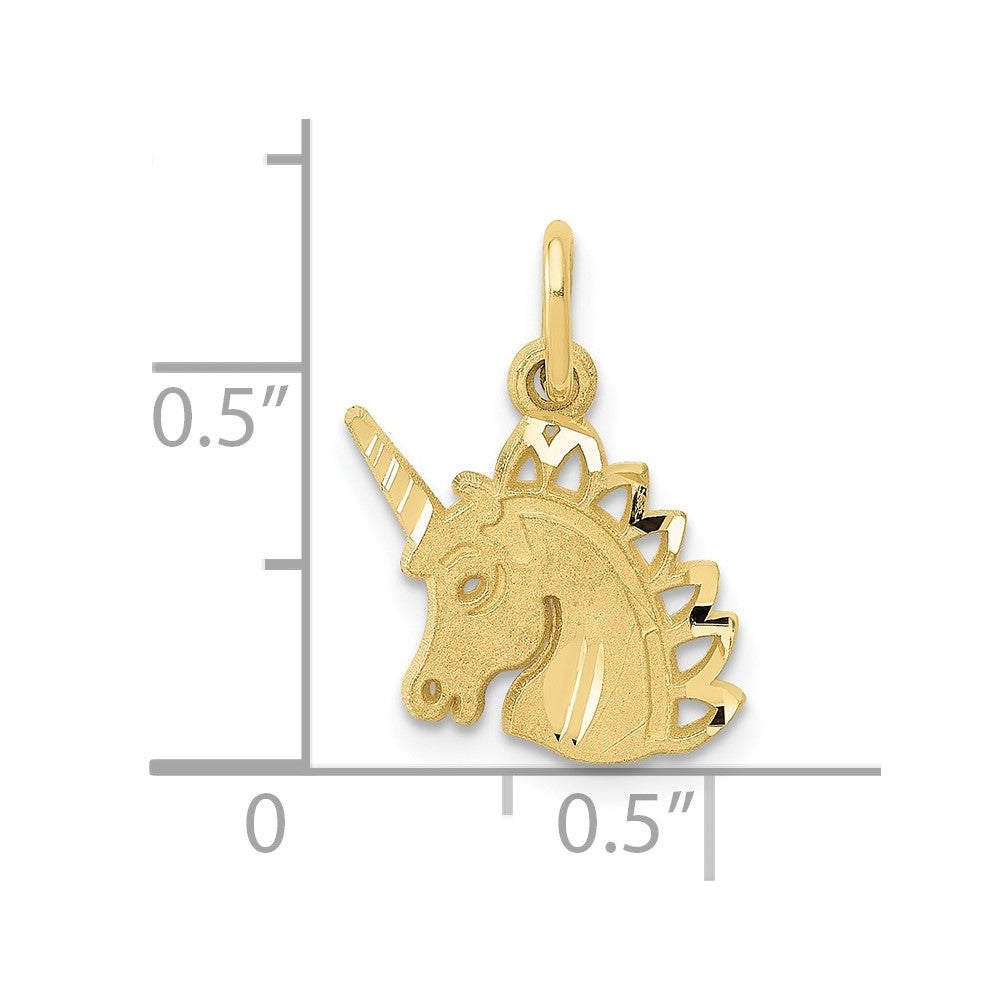 10K Yellow Gold Unicorn Charm
