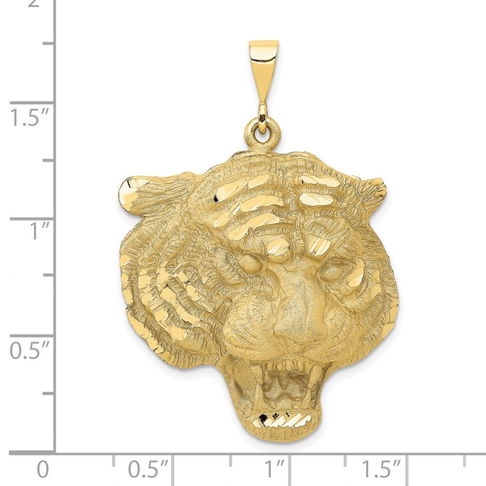 10K Yellow Gold Tigers Head Pendant
