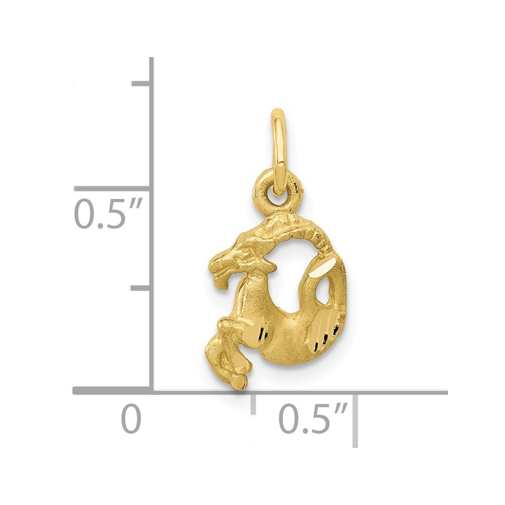 10K Yellow Gold Capricorn Zodiac Charm