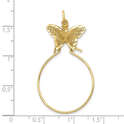 10K Yellow Gold Butterfly Holder Charm