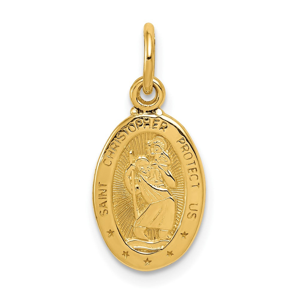 10K Yellow Gold Saint Christopher Medal Charm