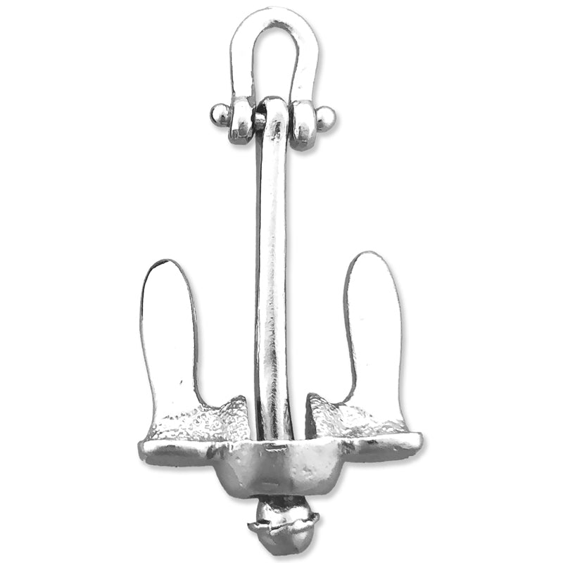 14K Gold 36MM 3D Ship Anchor Pendant