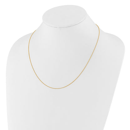 22 Inch 14K Adjustable .7mm Round Cable Chain Necklace