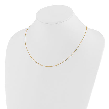 26 Inch 14K Yellow Gold Adjustable .55mm Baby Box Chain Necklace
