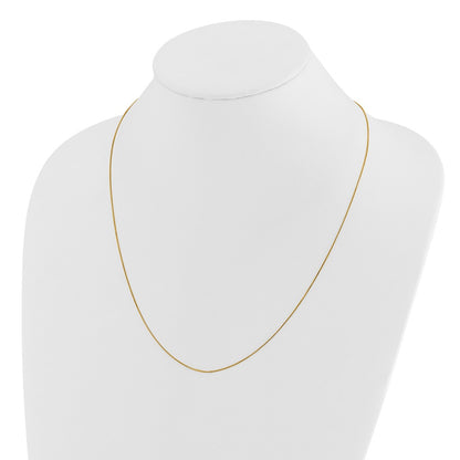 26 Inch 14K Yellow Gold Adjustable .55mm Baby Box Chain Necklace