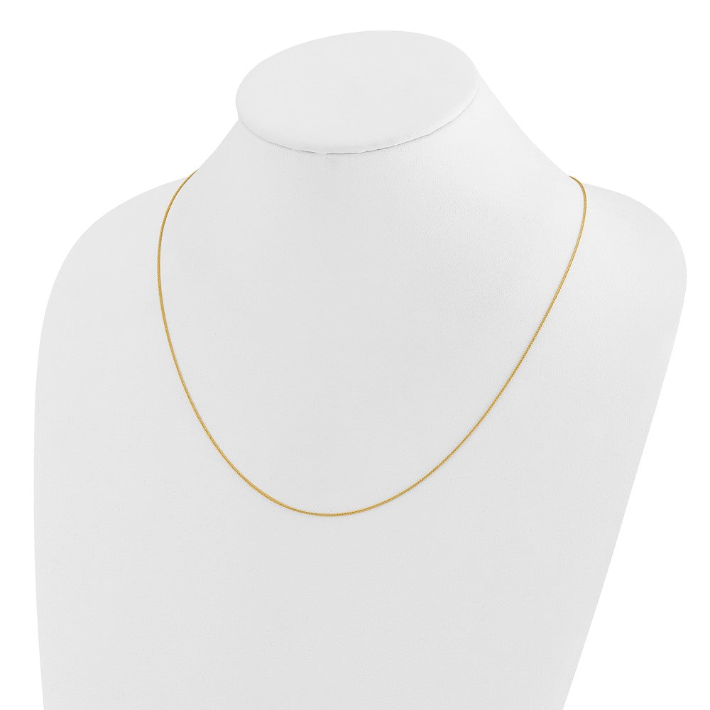 26 Inch 14K Yellow Gold Adjustable .85mm Wheat Chain Necklace