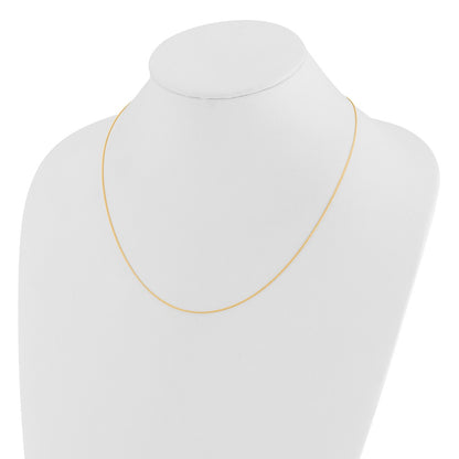 26 Inch 14K Yellow Gold Adjustable .8mm D/C Wheat Chain Necklace