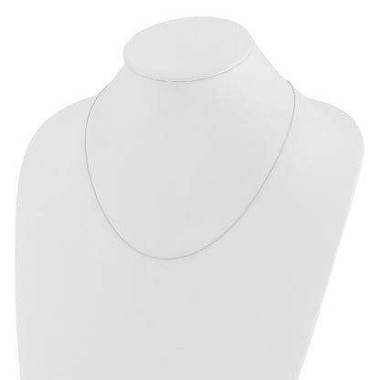 3 Inch 14K White Gold Adjustable .8mm D/C Wheat Chain Necklace