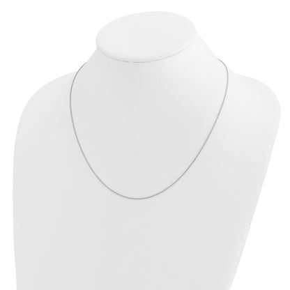 26 Inch 14K White Gold Adjustable .95mm D/C Wheat Chain Necklace