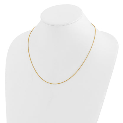 26 Inch 14K Yellow Gold Adjustable 1.2mm D/C Wheat Chain Necklace